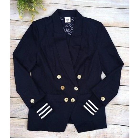 CAbi Jackets & Blazers - Cabi Sz 10 Grand Slam Blazer #5150 Navy Nautical